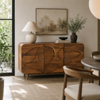 Wave Sideboard – Solid Wood Storage Cabinet for Living Room
