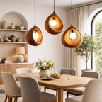 Sculptural Pendant Light – Handmade Wooden Hanging Lamp for Modern Decor