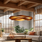 Sculptural Wooden Pendant Light – Handcrafted Organic Modern Design