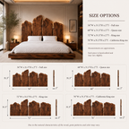 Solid Wood Platform Bed Frame – Modern Luxury Wooden Bedroom Furniture