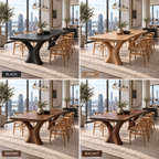 Sculptural Branch Base Wood Dining Table