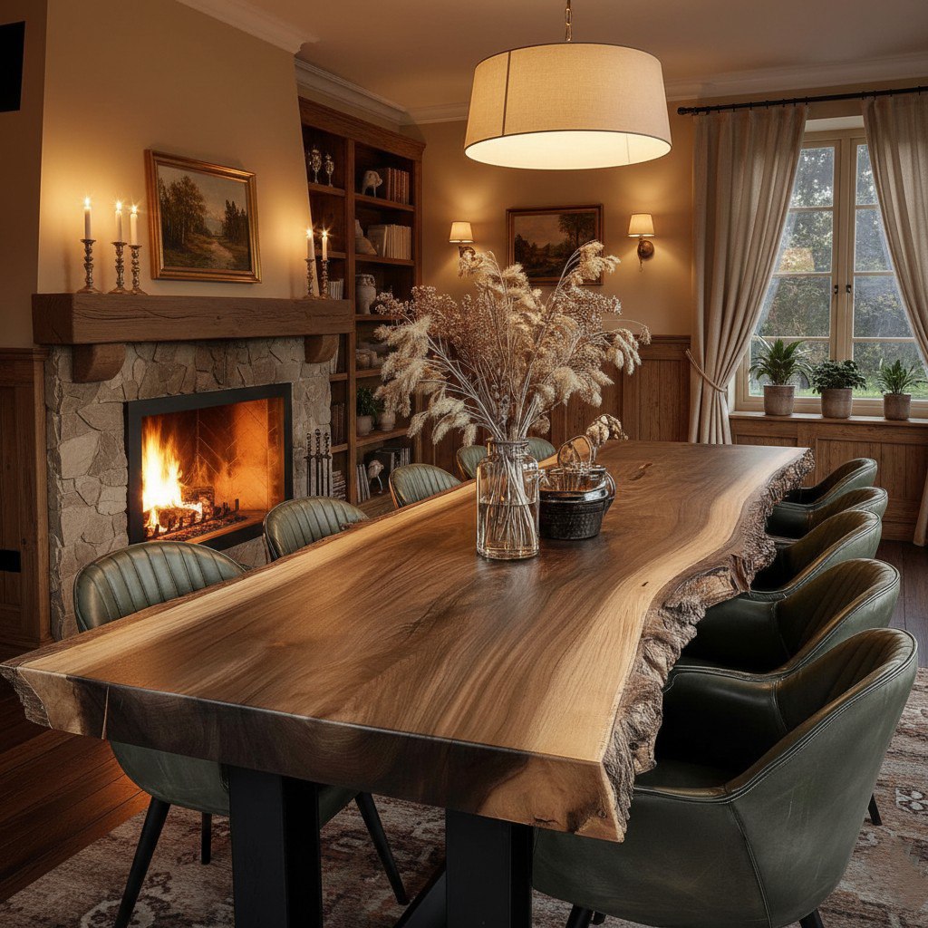 Solid Wood Dining Table – Modern Natural Furniture for Dining Spaces