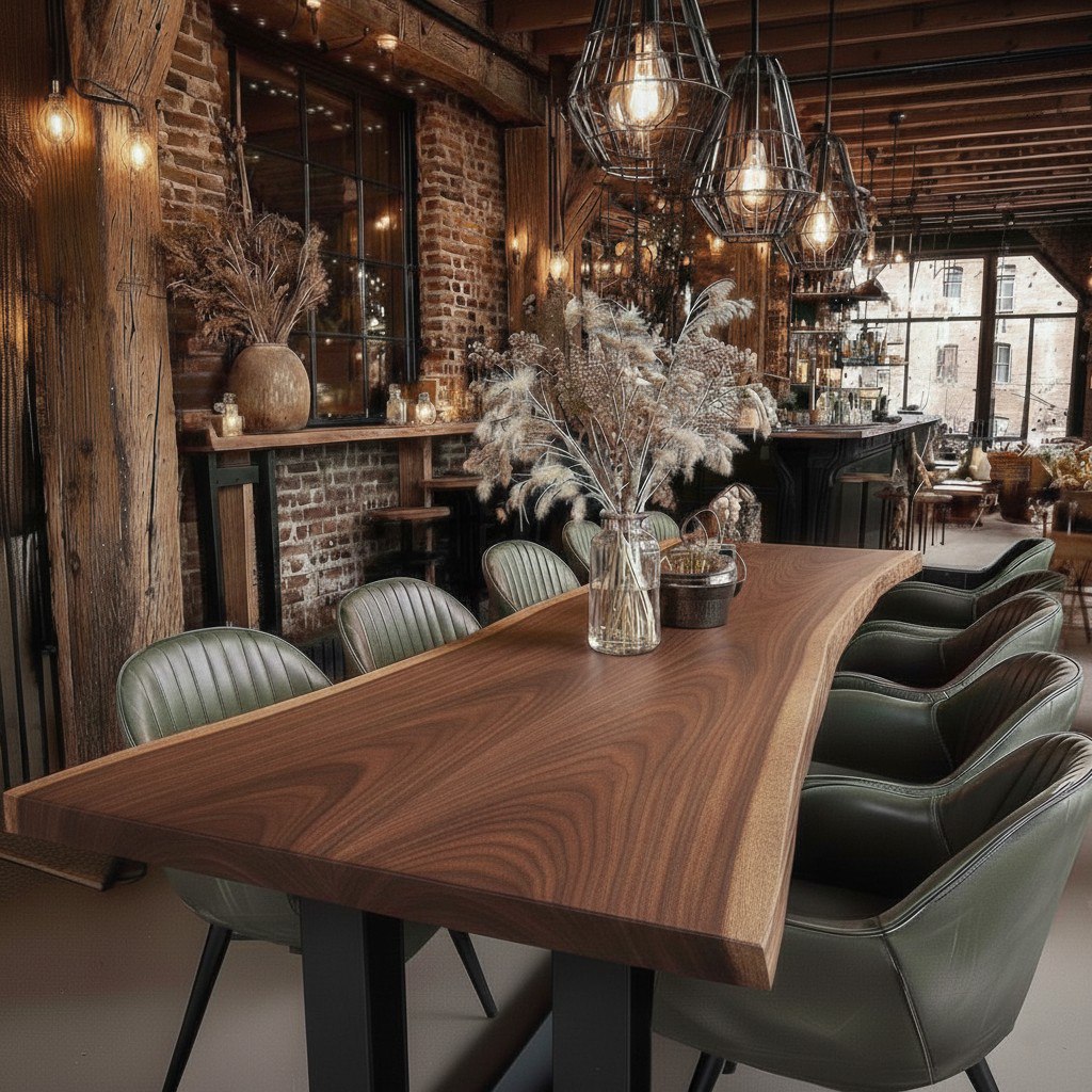 Solid Wood Dining Table – Modern Natural Furniture for Dining Spaces