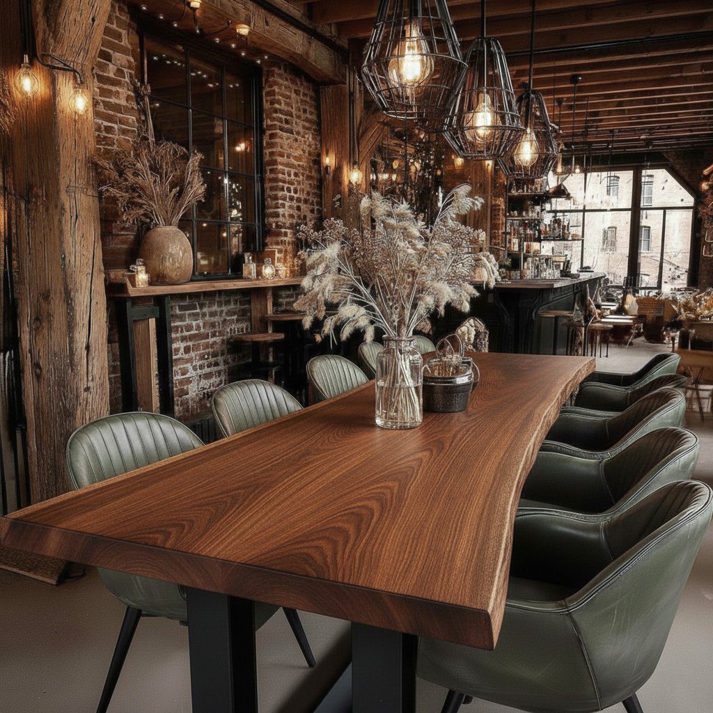 Solid Wood Dining Table – Modern Natural Furniture for Dining Spaces