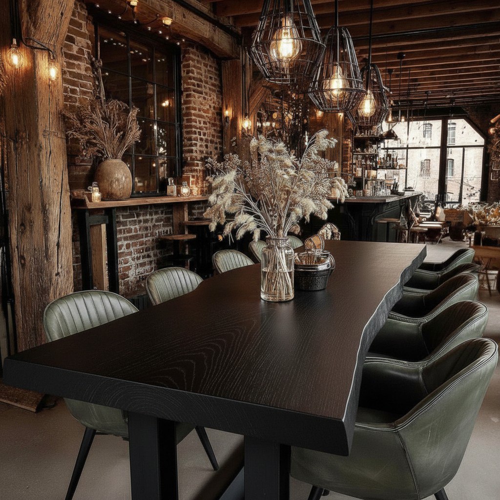 Solid Wood Dining Table – Modern Natural Furniture for Dining Spaces