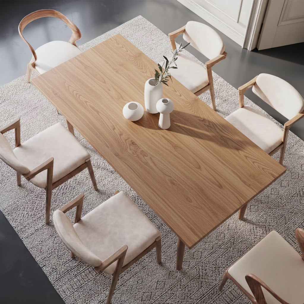 Solid Wood Dining Table – Modern Natural Furniture for Dining Spaces
